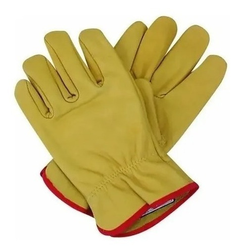 Guantes Cuero Vaqueta 1/2 Medio Paseo Trabajo Certificado