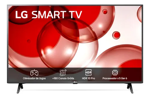 Smart TV LG 43"Full HD, Processador A5 Ger6, AI, Alexa e webOS 23...