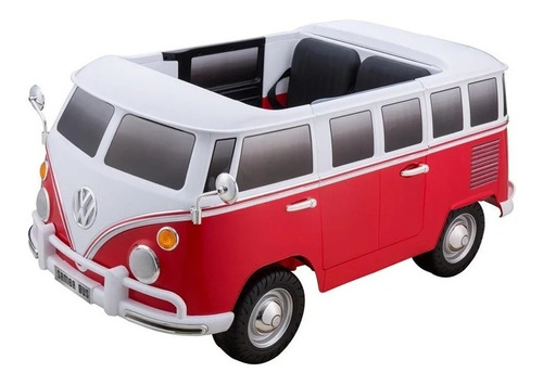 Minivan a batería para niños ImportComers Volkswagen Combi 2020  color rojo 220V