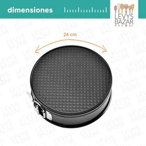 Imagen 6 de 10 de Molde Tortera Asadera Desmontable Antiadherente 24cm Horno