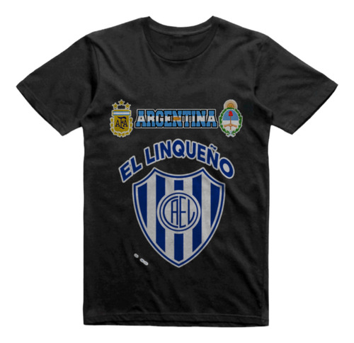 Remera Algodon Negra El Linqueño Lincoln