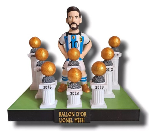 Figura Lio Messi Impreso 3d 8balones Original Made Argentina