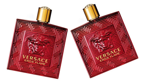 Versace Eros Flame 2 Piezas Edp 200 Ml C/ U Ml Para Hombre