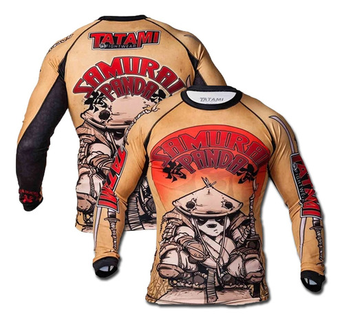 Tatami Ropa Lucha Samurai Panda Manga Larga Rashguard