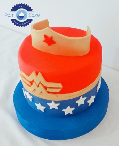 Torta Cumpleaños Personalizadas Wonder Woman-mujer Maravilla