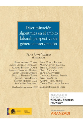 Libro Discriminacion Algoritmica En El Ambito Laboral: Pe...