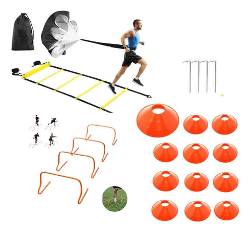 Kit De Entrenamiento Cono+escalera+paracaída