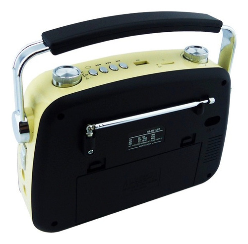 Radio Am Fm Vintage A Pila + Recargable C/ Bluetooth
