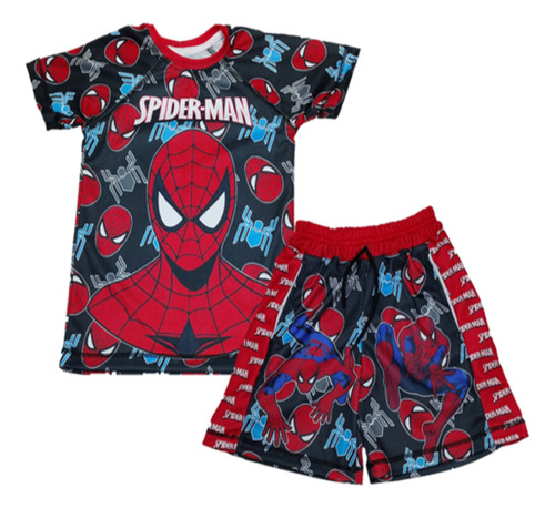 Playera Y Short De Spiderman Y Sus Aventuras Ligero Y Fresco