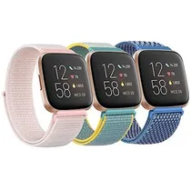 Comprar 3 Pack Bandas De Nylon Compatible Con Fitbit Versa 2 J9pqq