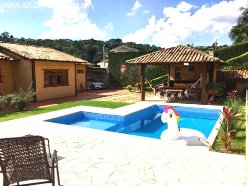 Imagem 2 de 30 de Linda Chácara Em Estilo Rústico Em Loteamento Fechado Com Portaria - Ch03521 - 34918146