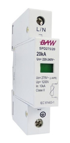 Protector Descargas Atmosfericas Baw 275v 20ka Sobretension 