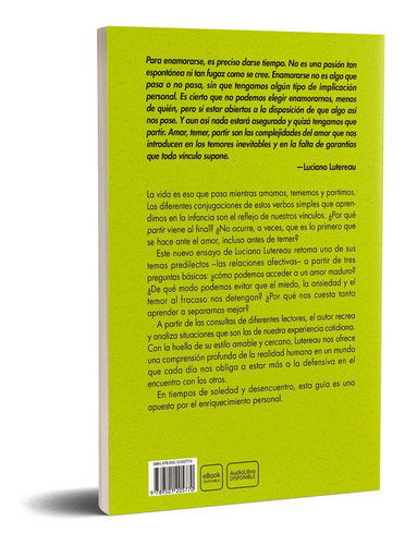 Imagen 2 de 2 de Libro Amar, Temer, Partir - Luciano Lutereau - Paidós