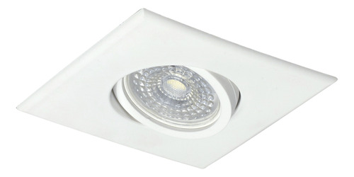 Spot Embutir Pvc Para Dicro Led Gu10 Cuadrado Blanco