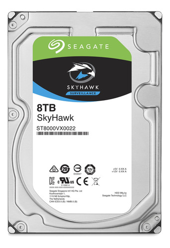 Imagen 2 de 3 de Disco duro interno Seagate SkyHawk ST8000VX0022 8TB