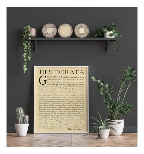Wall Art Desiderata Venta Online Desiderata Poema Desiderata