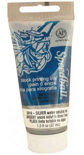 Tinta De Xilogravura Speedball Base Agua 3414 Silver 37ml