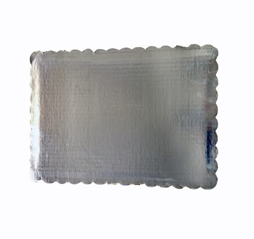 20 Bases Para Pastel De Carton Rectangular 50 X 75cm * Color Plateado