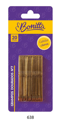 Grampos Dourado Nº 7  20 Unidades Bonitta