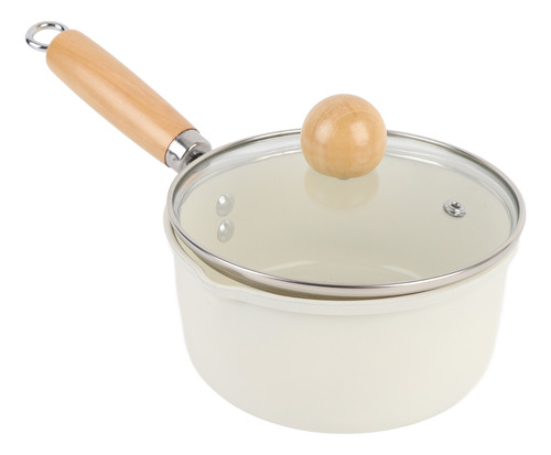 Olla Pequeña De Hierro Refinado Y Madera Compuesta