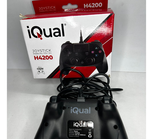 Joystick Gamepad Iqual H4200 Touch Share Pc Ps3 Ps4 Negro (Usado)