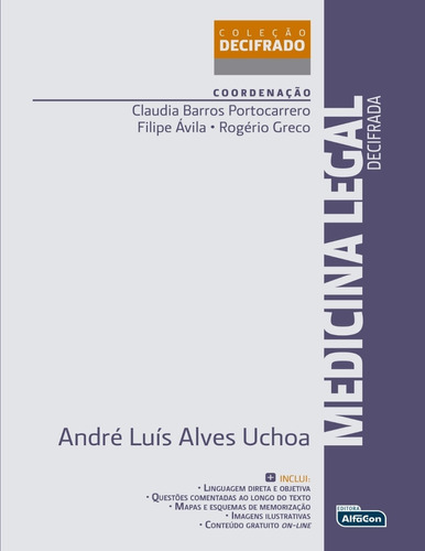 Medicina legal decifrada: Coleção Decifrada, de Uchoa, André Luis Alves. Editora Jafar Sistemas De Ensino E Cursos Livres, capa mole em português, 2021