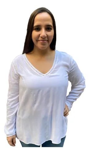 Camisa amplia bordada 6 letras hotsell