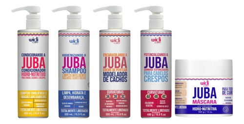 Kit Widi Care Juba Cond+sh+cr Pentear Encaracol+gommage+masc