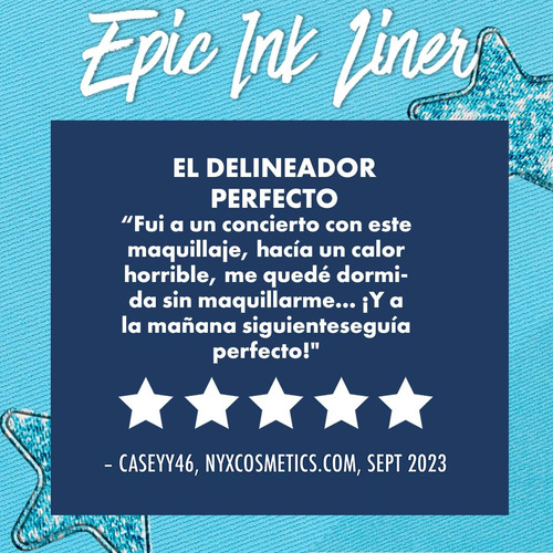 Delineador De Ojos Epic Ink Liner Matte De Nyx Midnight Rise Mate