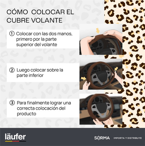 Imagen 6 de 10 de Funda Cubre Volante Auto Animal Print Mujer Pvc + Tpe