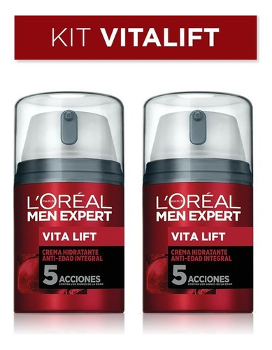 Crema Antiarrugas Para Hombre, Men Expert Vitalift (2-pack) Tipo de piel Normal