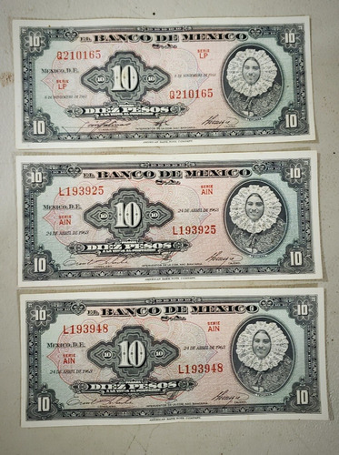 Billete 10 Pesos  Tehuana  Usado, De México