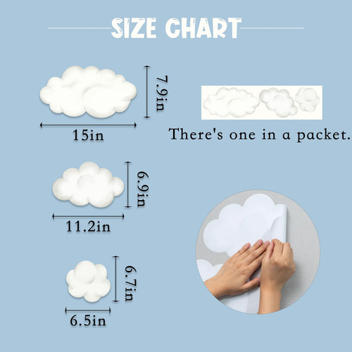 Nubes De Acuarela Set De Calcomanía De Pared - Pegatinas De