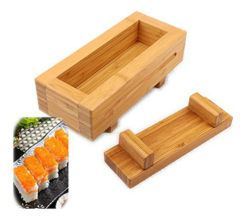 Molde Sushi Rectangular Bambú - Herramienta Cocina Japonesa