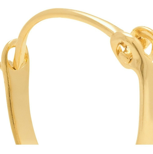 Imagem 3 de 5 de Brincos Rommanel Infantil Argola Fol Ouro 18k 520293