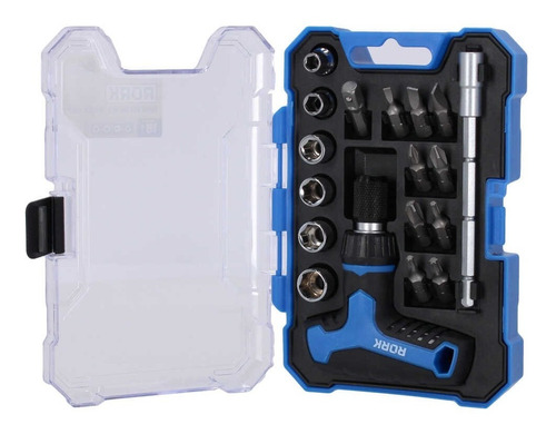 Kit De Puntas Y Dados Rork Mrk018 18 Piezas Con Matraca En T