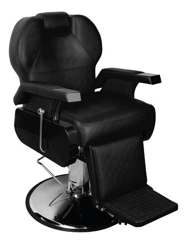 Sillon Barbero Hidráulico Silla Barberia Peluqueria Estetica Color Negro Forma De La Base Redonda Tipo De Respaldo Reclinable