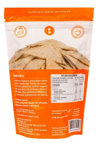Totopos De Tapioca Veganos Sabor Queso Y Especias 100gr