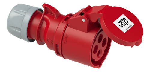 Toma Aerea 440v Roja 3p+t 32amp Tar32/224, Tierra 6 H, Ip44