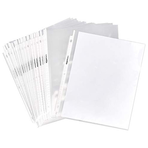 100 Protectores Hojas Transparentes Para Carpeta 3 Anillos