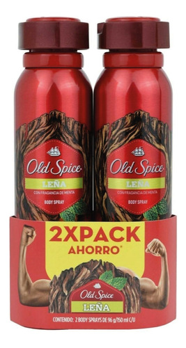 Desodorante En Aerosol Old Spice Leña 150ml X2un. Suchina Sa