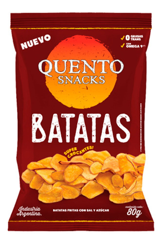 Imagen 2 de 10 de Batatas Fritas Quento Snacks Pack X6