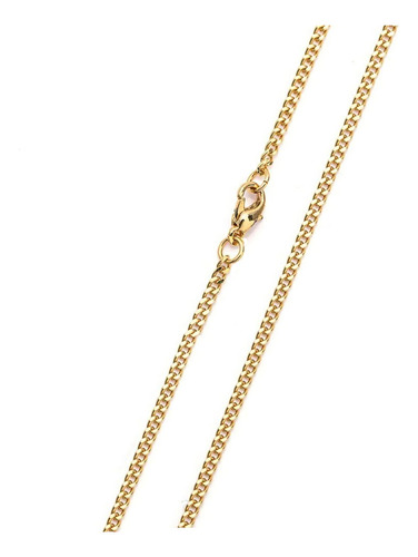Corrente Cordão Aço + Pingente Estrela Davi Banhado A Ouro Cor 80cm