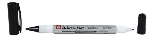 Marcador Permanente Identipen Doble Punta  Negro