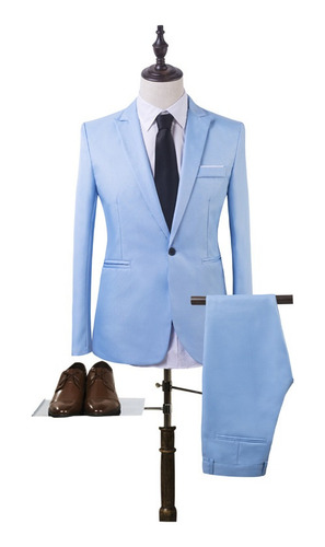 Blazer De Boda De Fiesta Slim-fit De Tres Piezas For Hombre