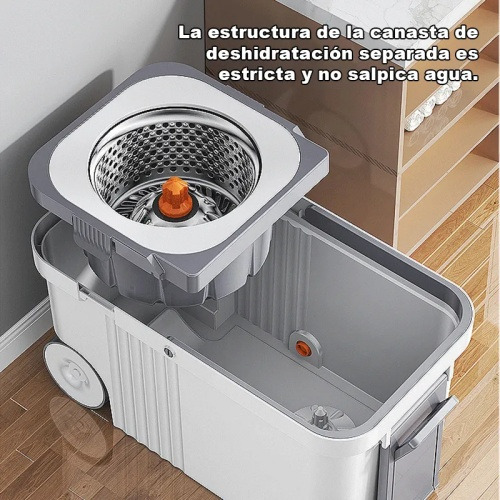 Mop Con Rodillos, Con 2 Piezas De Tela De Reemplazo