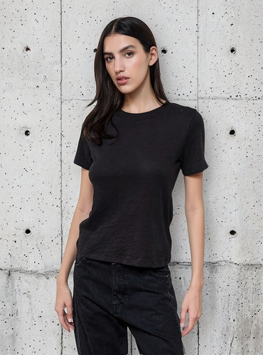 Remera Ginebra Loyal Negro Verde Agua I25