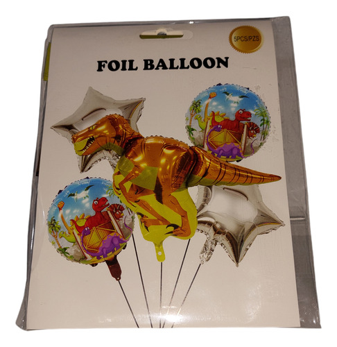 Globo Metalizado .:: Set Dinosaurios V3 ::. C/5