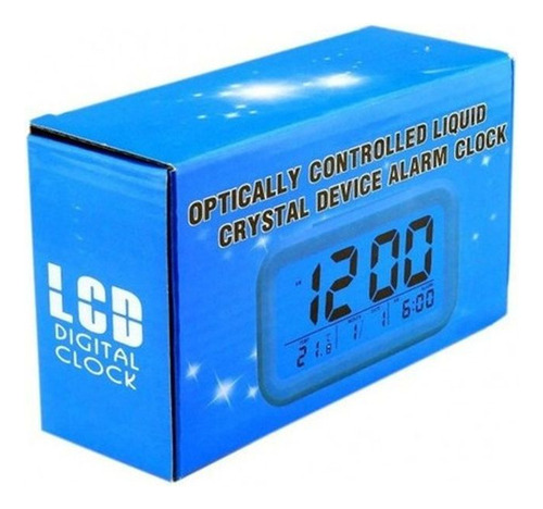 Reloj Despertador Digital Luz Lcd Temperatura Fecha