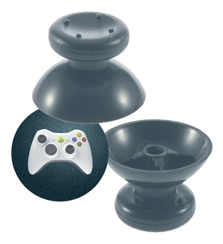 Pack X6 Pzs Capuchón Gris Para Xbox 360 Control Palanca Tapa